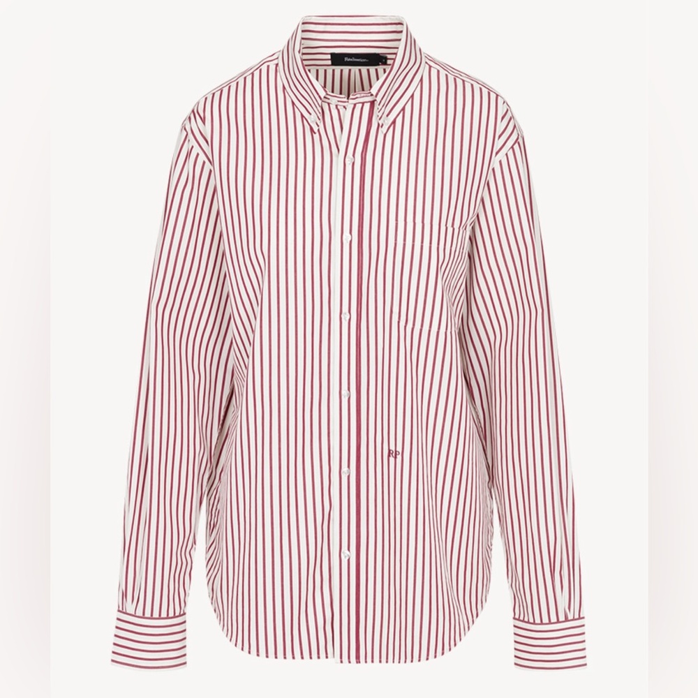 Realization Par The Anderson Red Stripe relaxed boyfriend button up